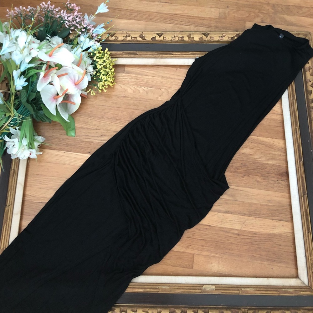 Black Hi-Low midi dress